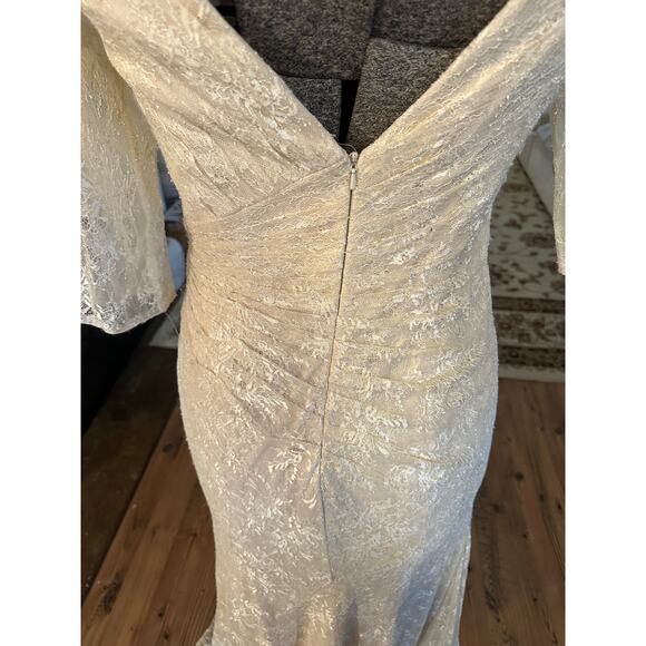 Montage by Mon Cheri Champagne Wedding Gown Mother of the Bride 14 Lace Cream - Picture 9 of 16